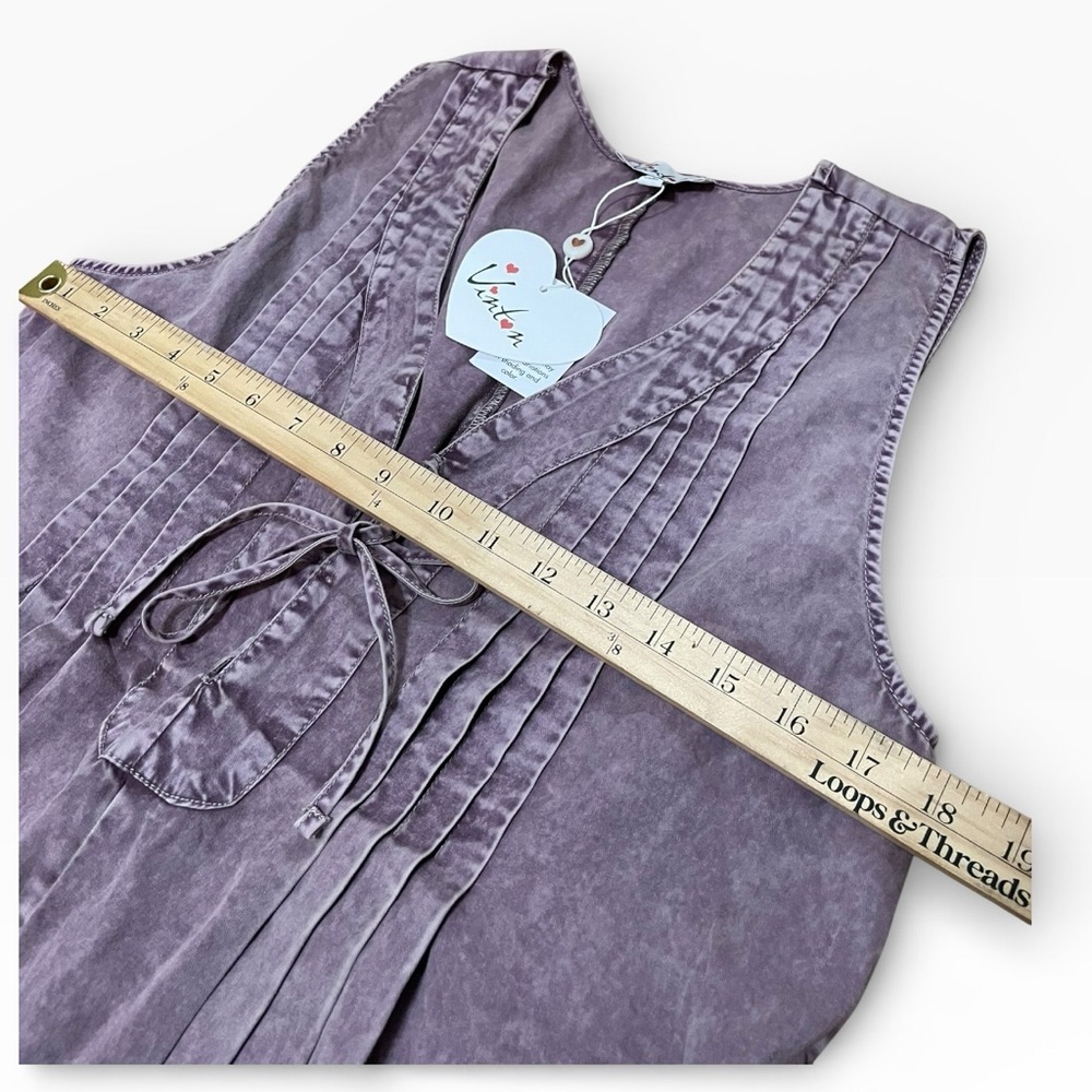 Purple Sleeveless Romper Size M - Picture 3 of 7